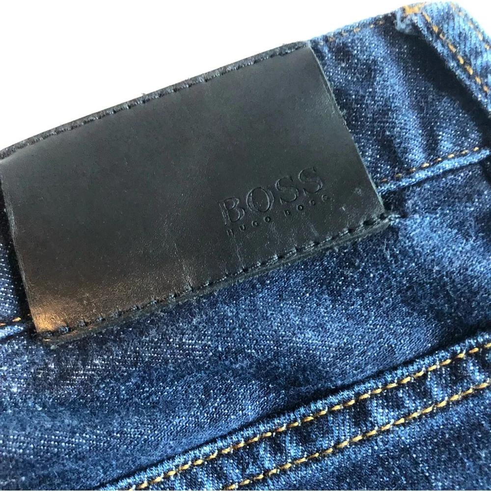 BOSS Hugo Blue Jeans Boss Men’s Size 36 Denim Pants Classic-Fit Straight-Leg